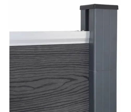 Žoga Paneļu Komplekts, Pelēks, 699X186 Cm, Wpc Vidaxl