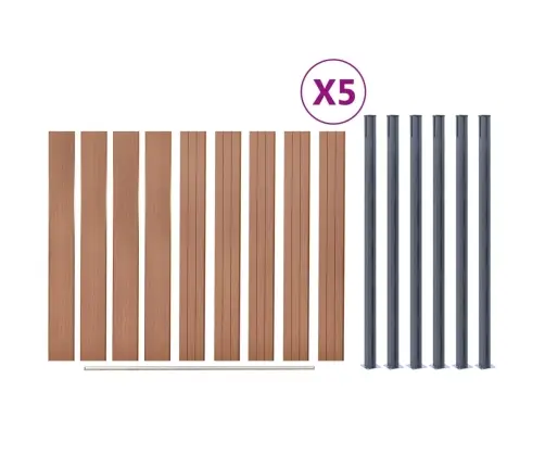 Aiapaneel, Pruun, 872X186 cm Wpc