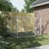 Suņu Būris Ar Durvīm, Pelēks, 2X2X1,5 M, Cinkots Tērauds Vidaxl