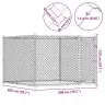 Suņu Būris Ar Durvīm, Pelēks, 2X2X1,5 M, Cinkots Tērauds Vidaxl