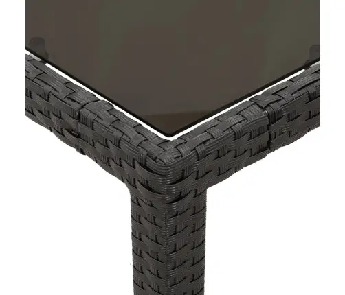 5-Osaline Aiamööbli Komplekt Patjadega, Must, Polürotang