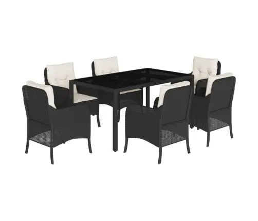 7-Daļīgs Dārza Mēbeļu Komplekts Ar Matračiem, Pe Rotangpalma Vidaxl