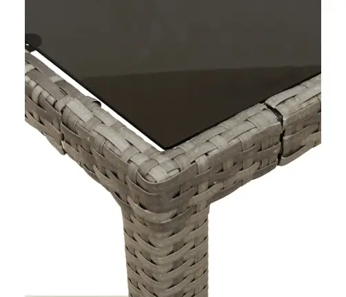 5-Daļīgs Dārza Mēbeļu Komplekts, Matrači, Pelēka Pe Rotangpalma Vidaxl