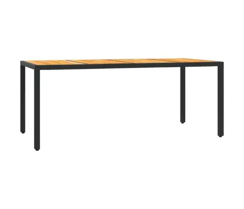 7-Osaline Aiamööblikomplekt Patjadega, Must, Polürotang