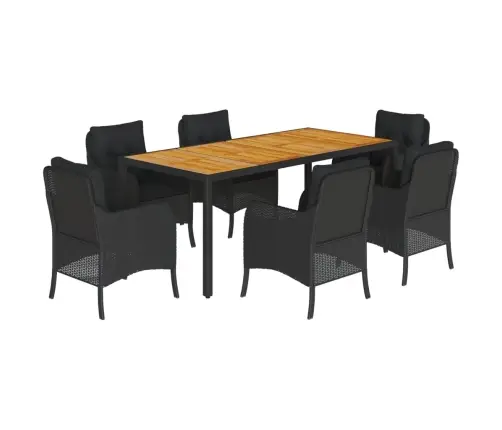 7-Daļīgs Dārza Mēbeļu Komplekts Ar Matračiem, Pe Rotangpalma Vidaxl