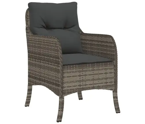 7-Osaline Aiamööbli Komplekt Patjadega, Hall, Polürotang