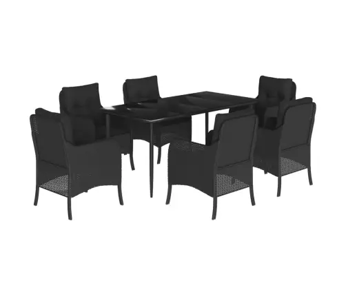 7-Daļīgs Dārza Mēbeļu Komplekts Ar Matračiem, Pe Rotangpalma Vidaxl