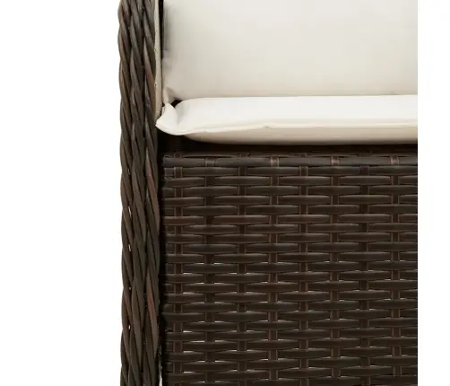 5-Daļīgs Dārza Mēbeļu Komplekts Ar Matračiem, Pe Rotangpalma Vidaxl