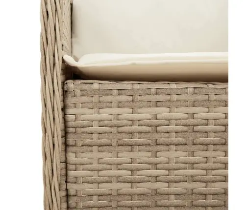 5-Osaline Aiamööbli Komplekt Patjadega, Beež, Polürotang