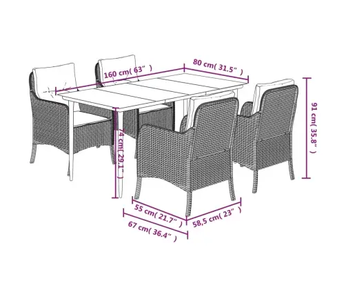 Sodo Komplektas Su Pagalvėlėmis, 5 Dalių, Smėlio, Poliratanas