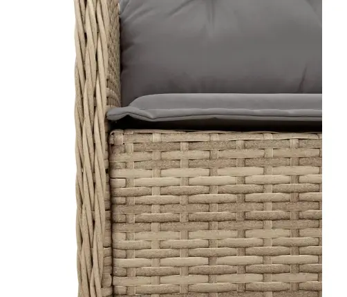 Sodo Komplektas Su Pagalvėlėmis, 7 Dalių, Smėlio, Poliratanas