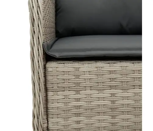 5-Osaline Aiamööbli Komplekt Patjadega, Helehall, Polürotang