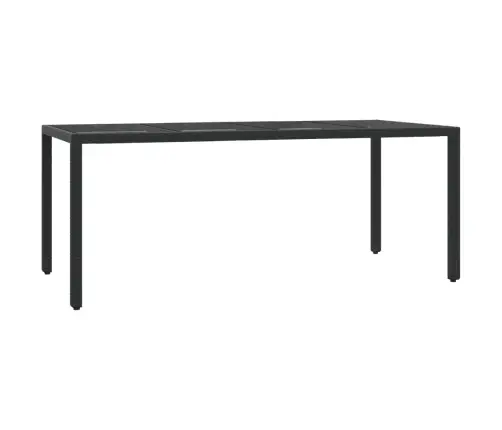 7-Osaline Aiamööblikomplekt Patjadega, Must, Polürotang