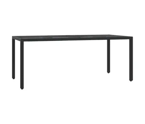 7-Osaline Aiamööblikomplekt Patjadega, Must, Polürotang