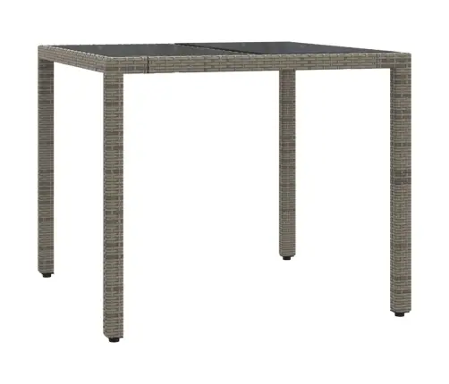 3-Daļīgs Bistro Mēbeļu Komplekts, Matrači,Pelēka Pe Rotangpalma Vidaxl