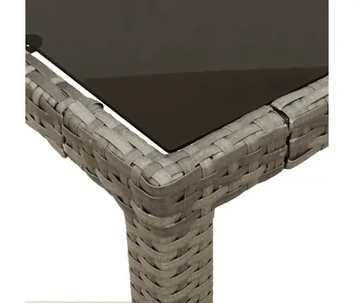 5-Daļīgs Dārza Mēbeļu Komplekts, Matrači, Pelēka Pe Rotangpalma Vidaxl