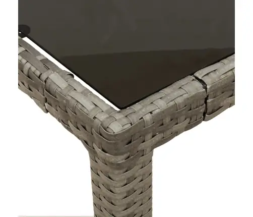 7-Daļīgs Dārza Mēbeļu Komplekts, Matrači, Pelēka Pe Rotangpalma Vidaxl