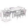 7-Daļīgs Dārza Mēbeļu Komplekts, Matrači, Pelēka Pe Rotangpalma Vidaxl