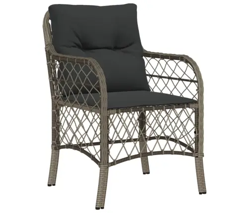 7-Osaline Aiamööbli Komplekt Patjadega, Hall, Polürotang