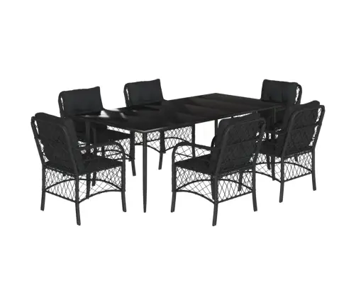 7-Daļīgs Dārza Mēbeļu Komplekts Ar Matračiem, Pe Rotangpalma Vidaxl