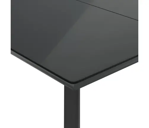 9-Daļīgs Dārza Mēbeļu Komplekts, Matrači, Melns, Pe Rotangpalma Vidaxl