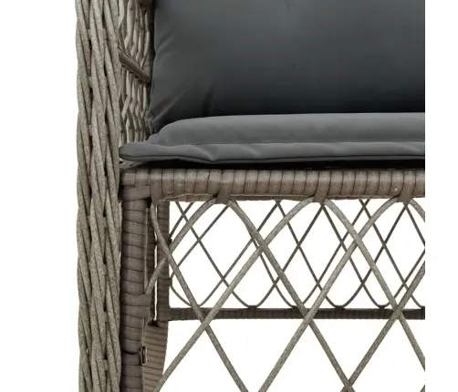 5-Osaline Aiamööbli Komplekt Patjadega, Hall, Polürotang