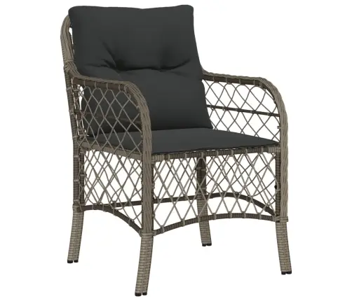 7-Osaline Aiamööbli Komplekt Patjadega, Hall, Polürotang