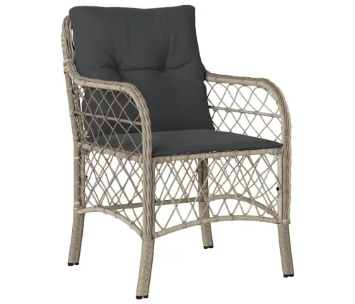 5-Osaline Aiamööbli Komplekt Patjadega, Helehall, Polürotang