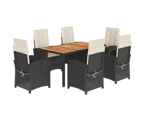 7-Daļīgs Dārza Mēbeļu Komplekts Ar Matračiem, Pe Rotangpalma Vidaxl