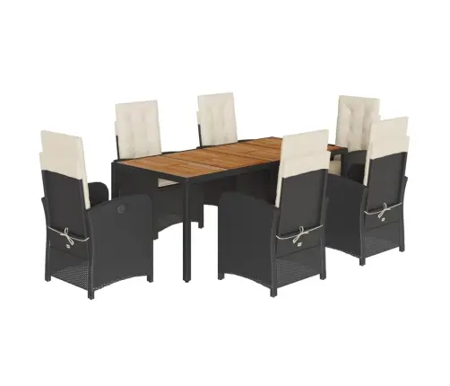 7-Daļīgs Dārza Mēbeļu Komplekts Ar Matračiem, Pe Rotangpalma Vidaxl