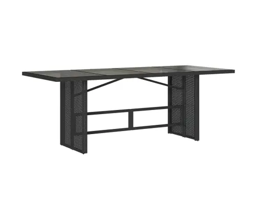 7-Osaline Aiamööblikomplekt Patjadega, Must, Polürotang