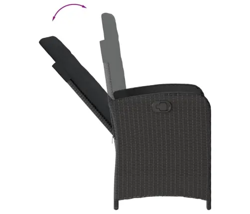 7-Daļīgs Dārza Mēbeļu Komplekts Ar Matračiem, Pe Rotangpalma Vidaxl