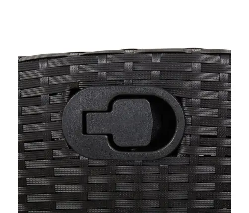 9-Osaline Aiamööbli Komplekt Patjadega, Must, Polürotang