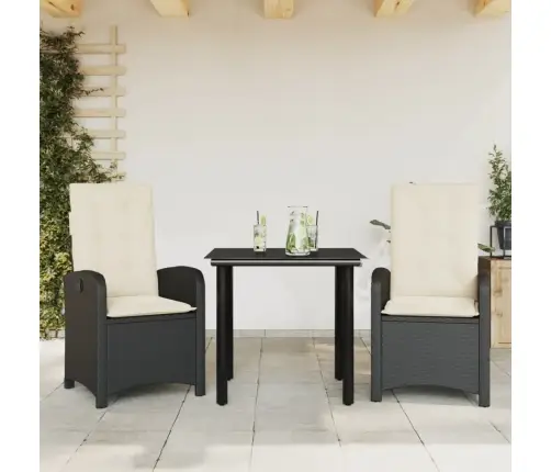 3-Daļīgs Dārza Mēbeļu Komplekts, Matrači, Pe Rotangpalma Vidaxl