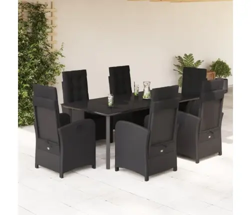 7-Daļīgs Dārza Mēbeļu Komplekts Ar Matračiem, Pe Rotangpalma Vidaxl