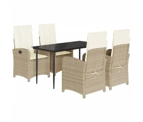 5-Osaline Aiamööbli Komplekt Patjadega, Beež, Polürotang