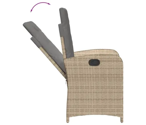 9-Daļīgs Virtuves Mēbeļu Komplekts Ar Matračiem, Pe Rotangpalma Vidaxl