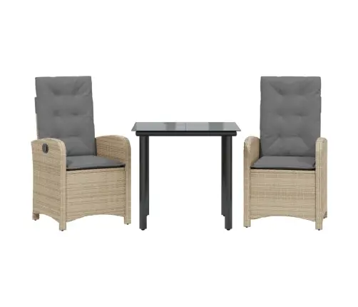 3-Osaline Aia Söögimööbli Komplekt Patjadega, Beežid Toonid