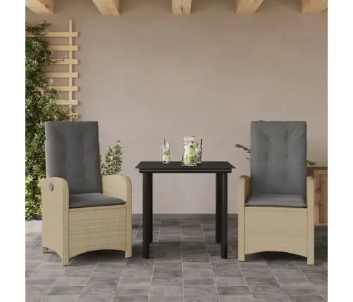 3-Osaline Aia Söögimööbli Komplekt Patjadega, Beežid Toonid