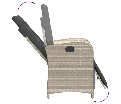 Sodo Komplektas Su Pagalvėlėmis, 5 Dalių, Pilkas, Poliratanas