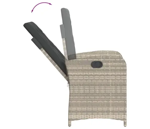 Sodo Komplektas Su Pagalvėlėmis, 9 Dalių, Pilkas, Poliratanas