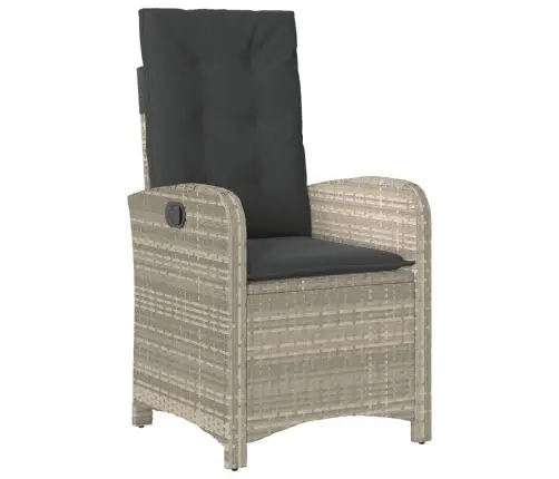 5-Osaline Aiamööbli Komplekt Patjadega, Helehall, Polürotang