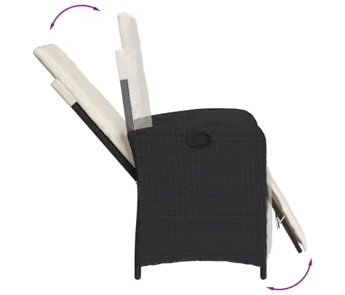 7-Daļīgs Dārza Mēbeļu Komplekts Ar Matračiem, Pe Rotangpalma Vidaxl