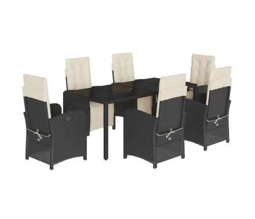 7-Daļīgs Dārza Mēbeļu Komplekts Ar Matračiem, Pe Rotangpalma Vidaxl