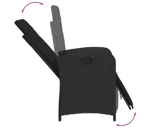 7-Daļīgs Dārza Mēbeļu Komplekts Ar Matračiem, Pe Rotangpalma Vidaxl