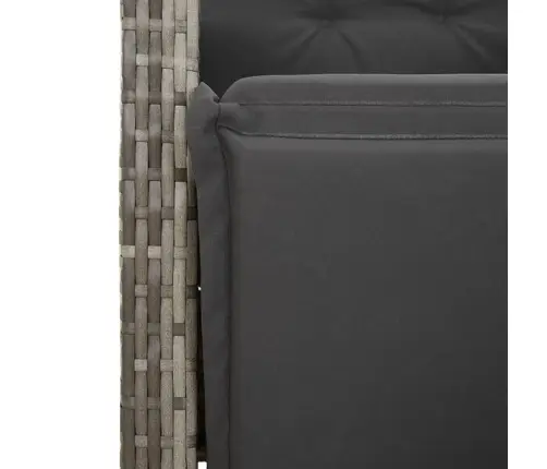 5-Daļīgs Dārza Mēbeļu Komplekts, Matrači, Pelēka Pe Rotangpalma Vidaxl