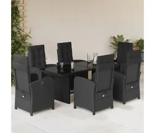 7-Daļīgs Dārza Mēbeļu Komplekts Ar Matračiem, Pe Rotangpalma Vidaxl