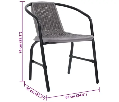 9-Daļīgs Virtuves Mēbeļu Komplekts Ar Matračiem, Pe Rotangpalma Vidaxl