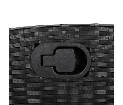 Sodo Komplektas Su Pagalvėlėmis, 9 Dalių, Juodas, Poliratanas