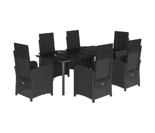 7-Daļīgs Dārza Mēbeļu Komplekts Ar Matračiem, Pe Rotangpalma Vidaxl